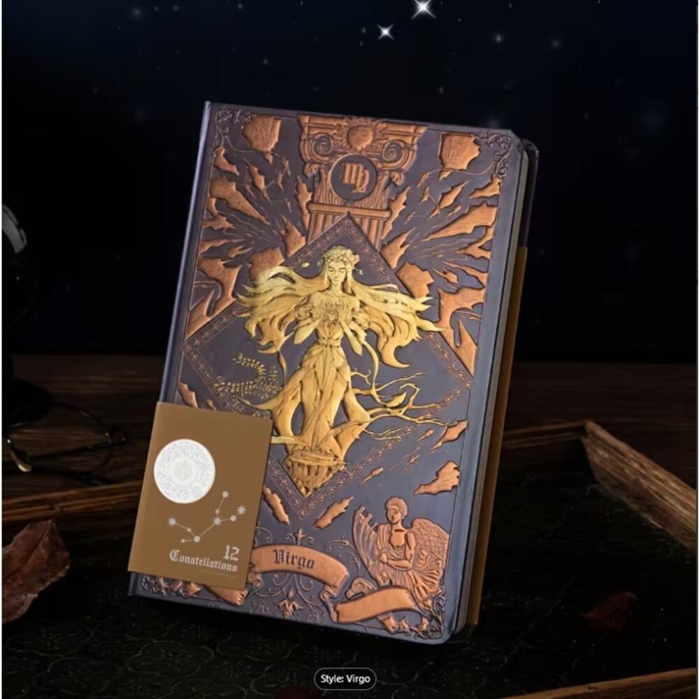 Virgo Zodiac Notebook Journal Astrology Diary Hardcover Constellation A5 Gift